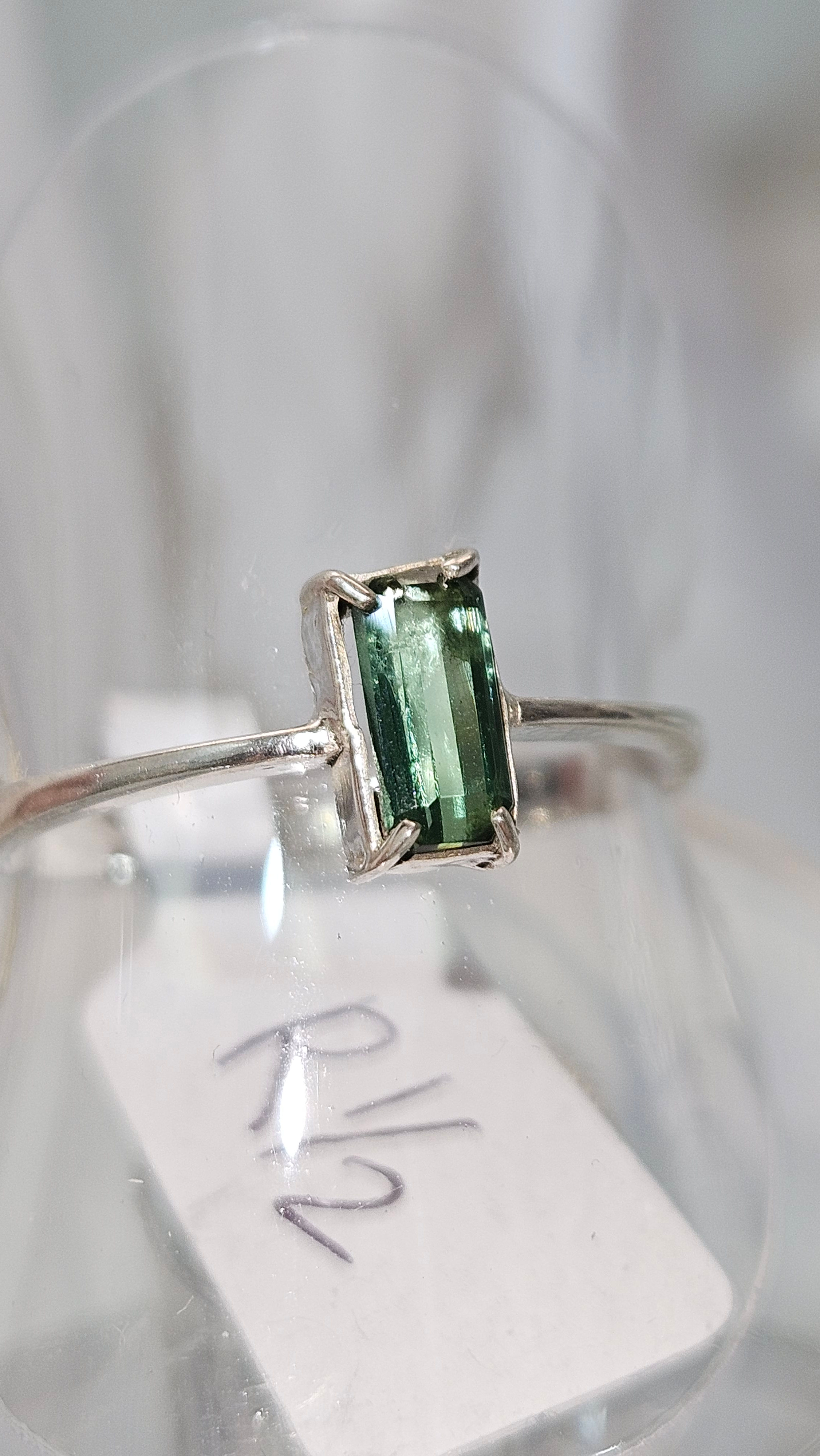 Stunning Brazilian Green Tourmaline Silver Ring