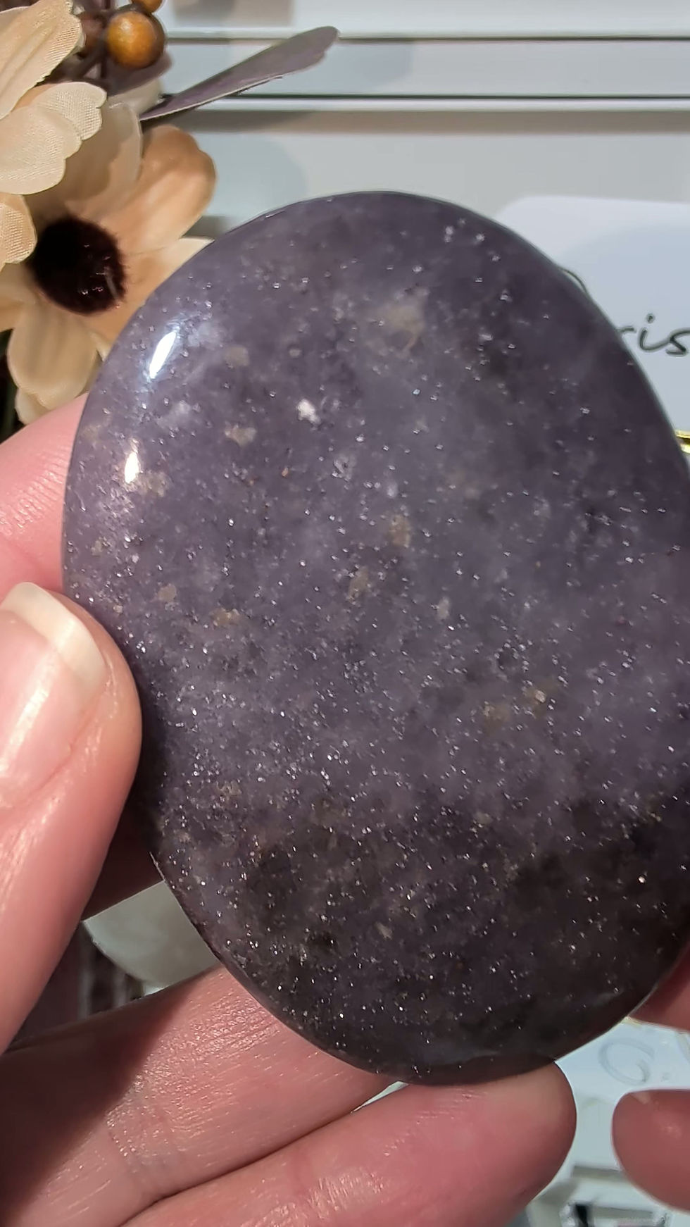 Thumbnail: Stunning Large Iolite Flat Palmstone 