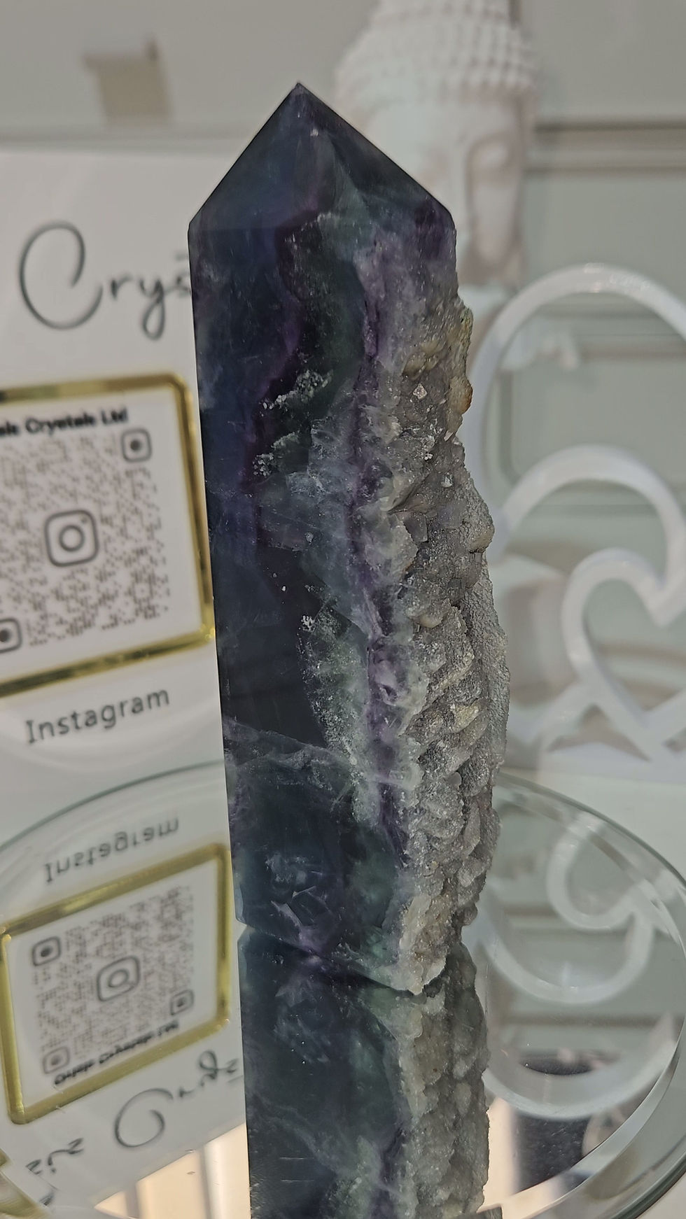 Thumbnail: Stunning High Quality Blue Rainbow Fluorite Tower