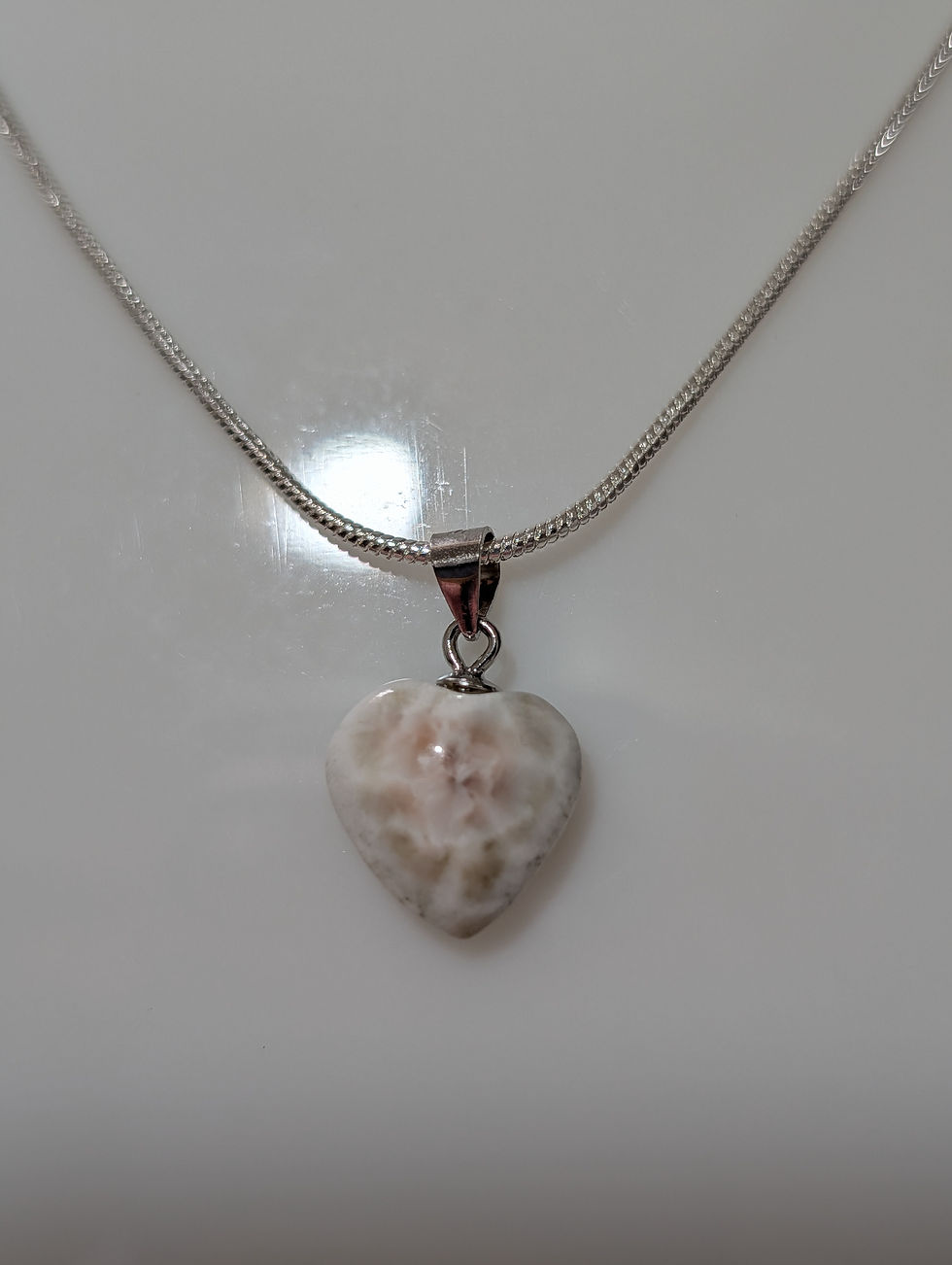 Thumbnail: Stunning Natrolite 925 Silver Pendant and Necklace 