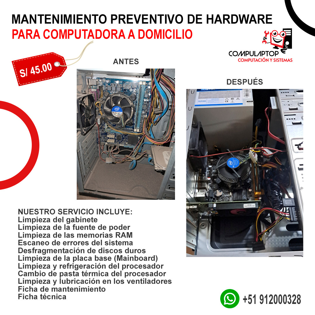 Mantenimiento Preventivo de Computadora a Domicilio