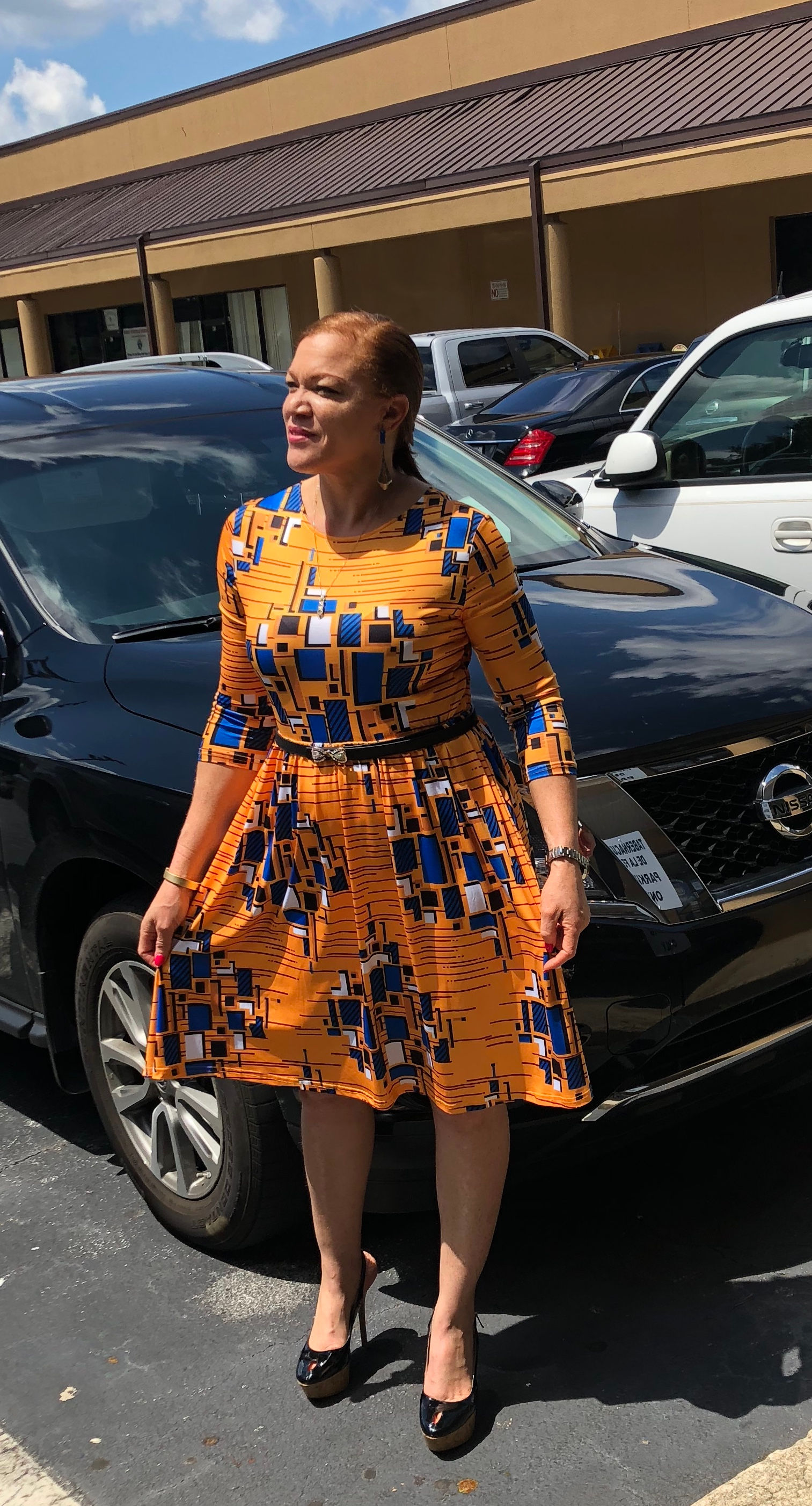 Ankara Lycra Dress