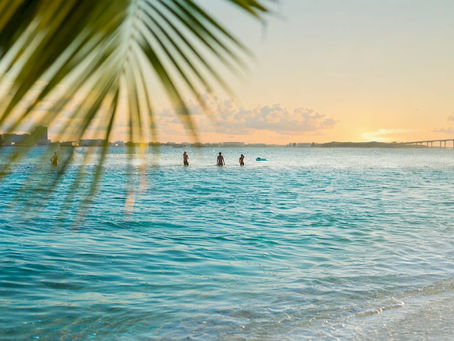 Crab Island sandbar during high tide