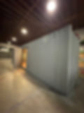 Shipping container modification with open door