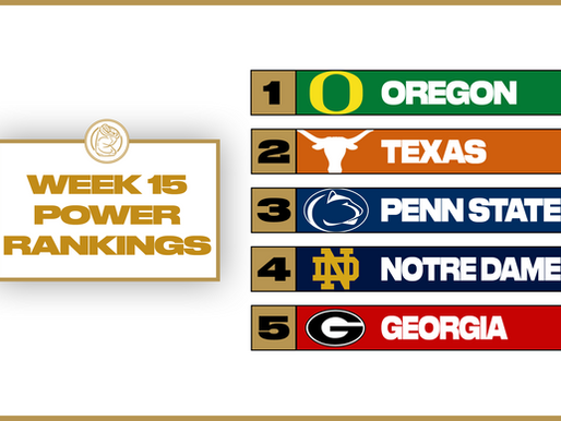 Week 15 Power Rankings