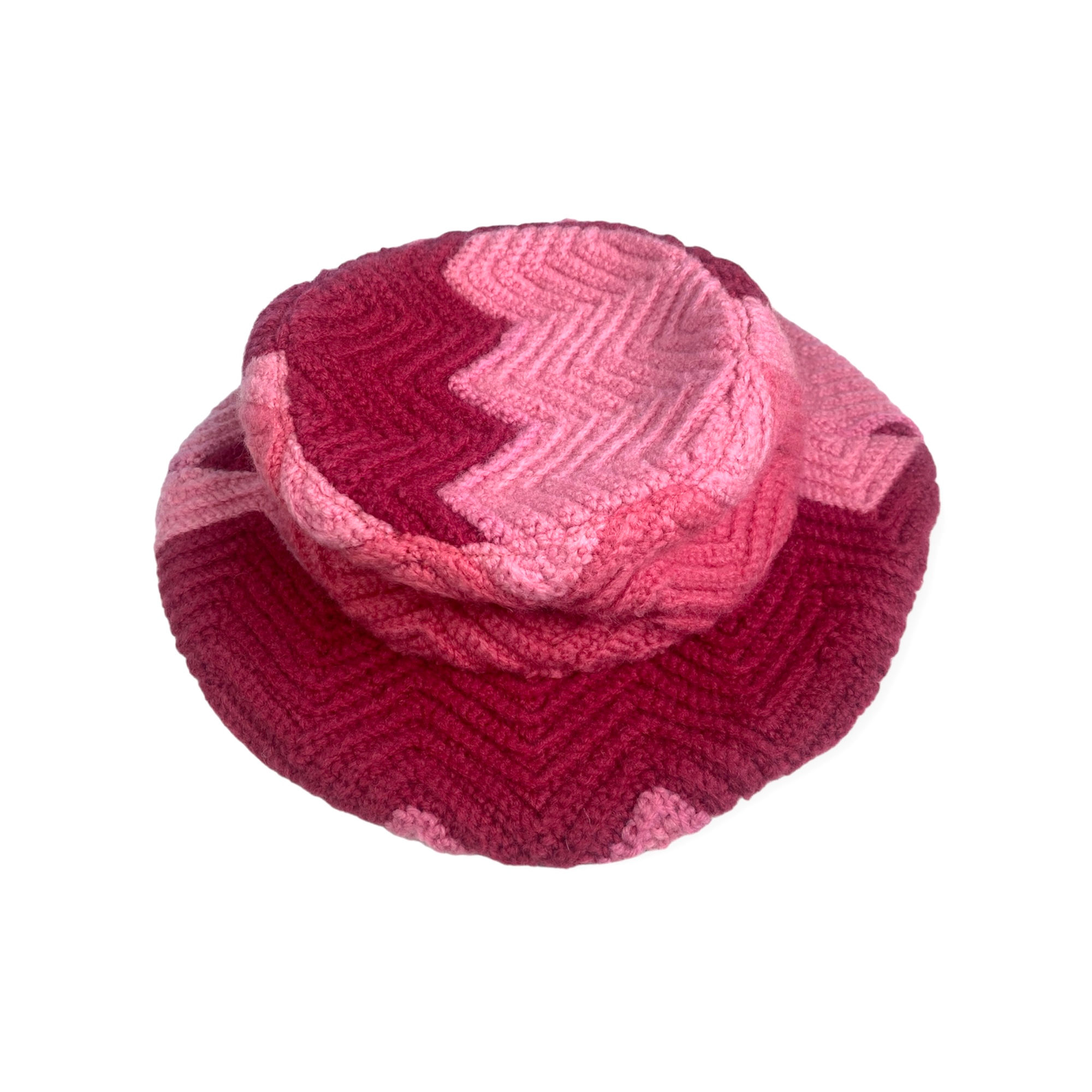 Maroon Waves Bucket Hat