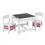 Thumbnail: White Table and Chairs with Pink Storage Bins