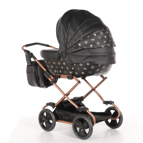 black dolls pram