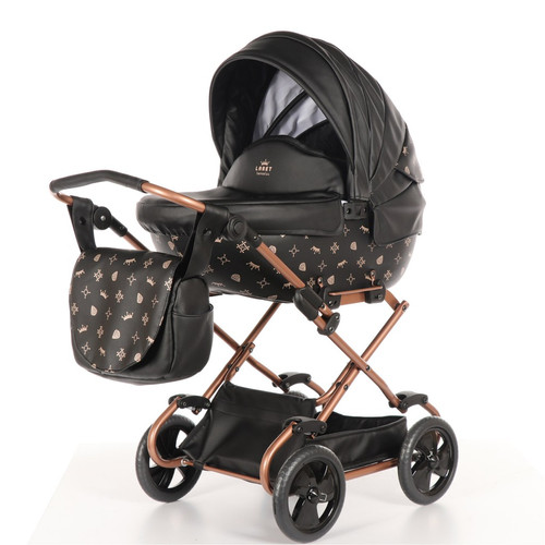 black dolls pram