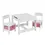 Thumbnail: White Table and Chairs with Pink Storage Bins