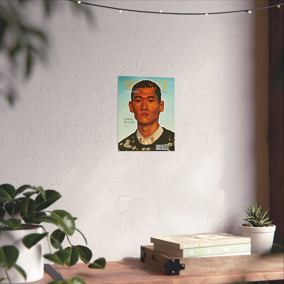 Thumbnail: Fine Art Poster — "SUNSET" Portrait Magazine-Style Print