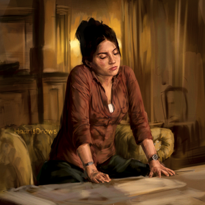 Dina Studying Maps