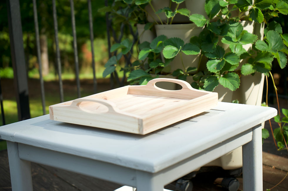 Cedar Multipurpose Tray On Table