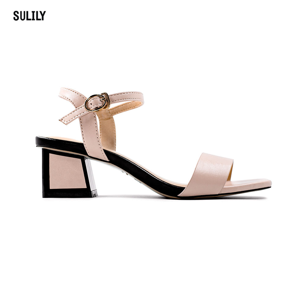 Giày Sandal Gót Vuông Sulily