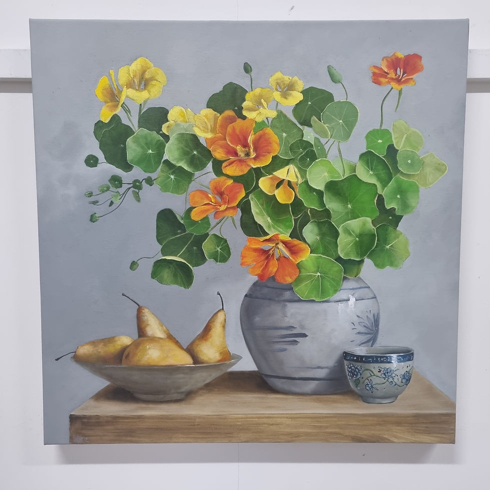 nasturtium and pears