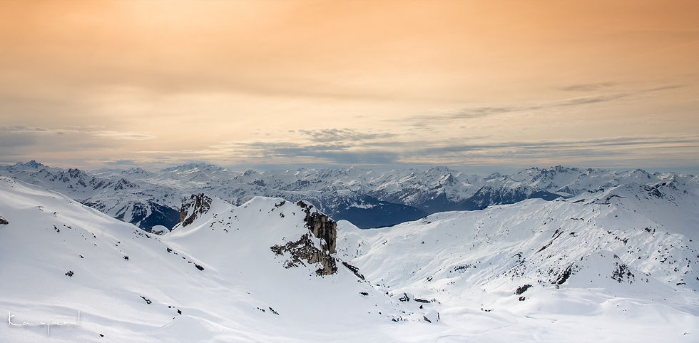 Miniature : Ciel de feu au dessus des sommets de la Vanoise dans les Alpes du Nord