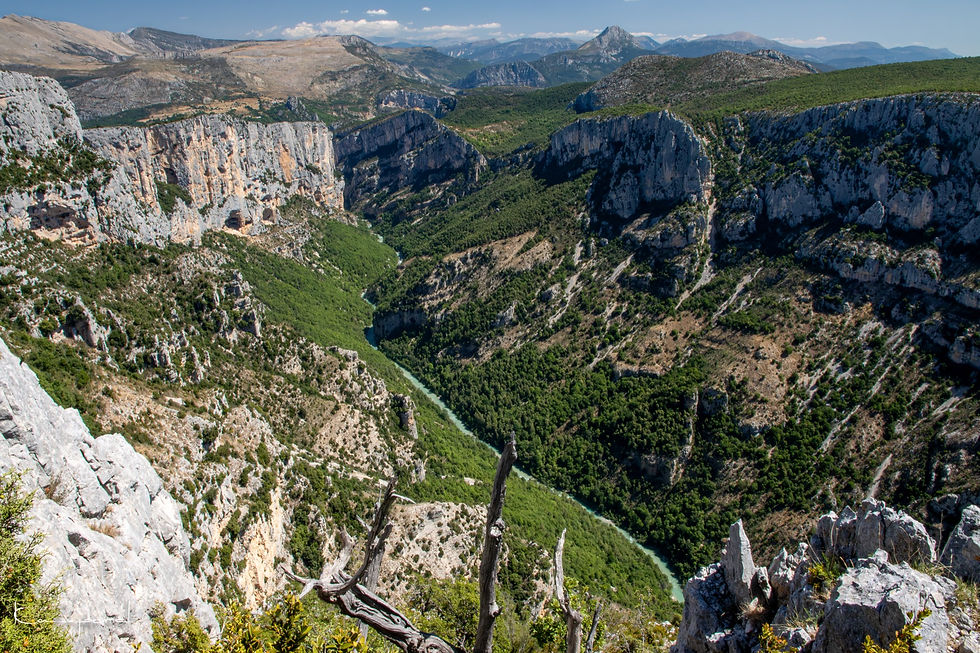 Miniature : Vue sur le canyon des Gorges du Verdon depuis la Route des crêtes