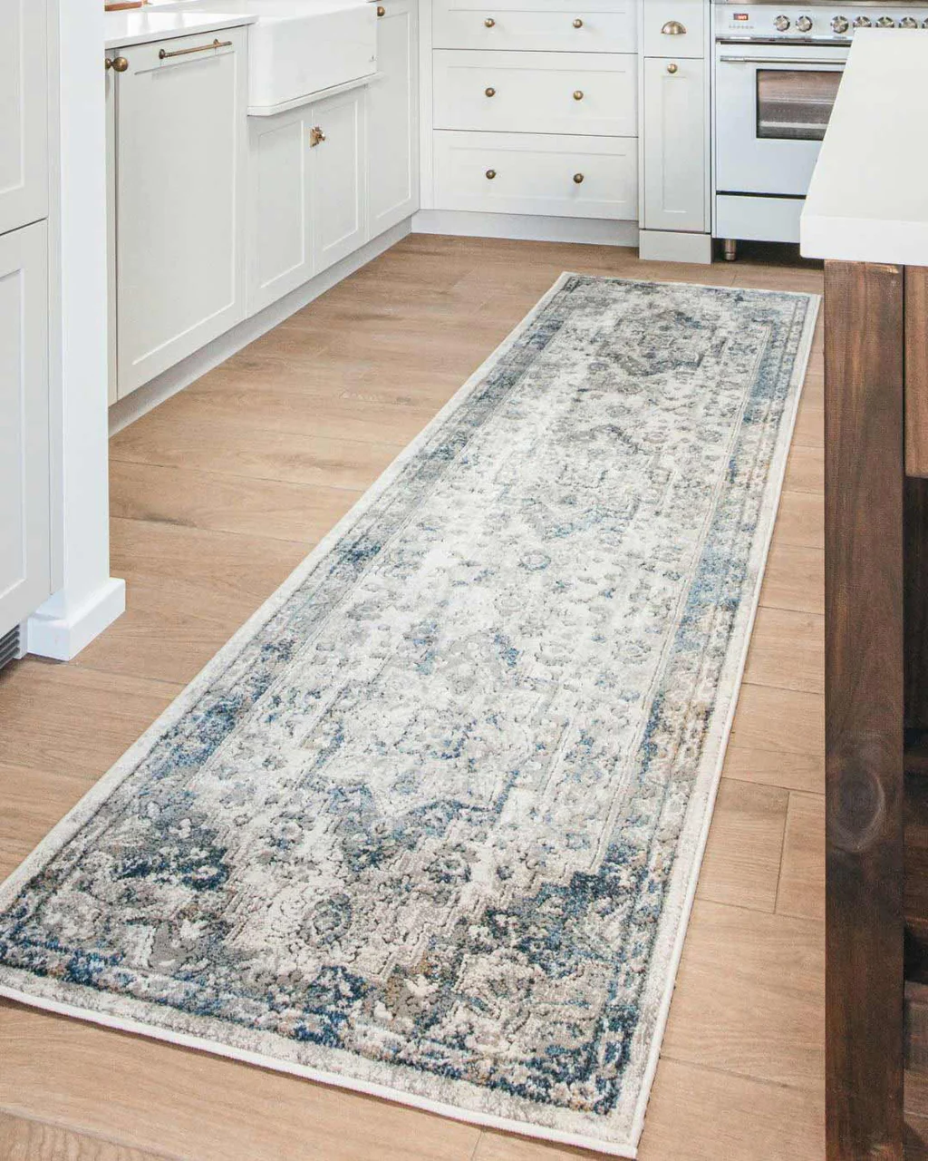 runner rug in the kitchen