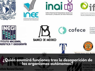 ¿Quién asumirá funciones tras la desaparición de los organismos autónomos?