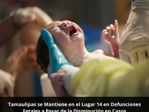 Tamaulipas se Mantiene en el Lugar 14 en Defunciones Fetales a Pesar de la Disminución en Casos