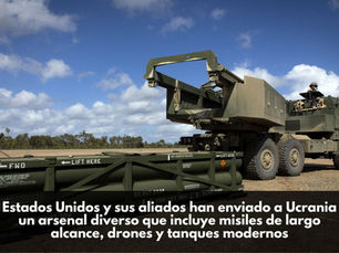 Estados Unidos y sus aliados han enviado a Ucrania un arsenal diverso que incluye misiles de largo alcance, drones y tanques modernos