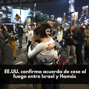 EE.UU. confirma acuerdo de cese al fuego entre Israel y Hamás