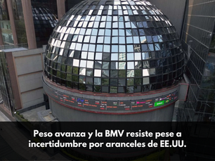 Peso avanza y la BMV resiste pese a incertidumbre por aranceles de EE.UU.