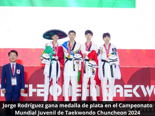 Jorge Rodríguez gana medalla de plata en el Campeonato Mundial Juvenil de Taekwondo Chuncheon 2024