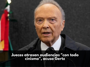 Jueces atrasan audiencias "con todo cinismo", acusa Gertz