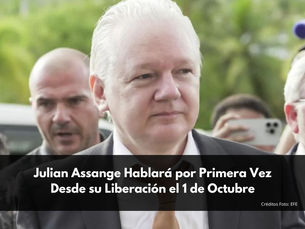 Julian Assange Hablará por Primera Vez Desde su Liberación el 1 de Octubre