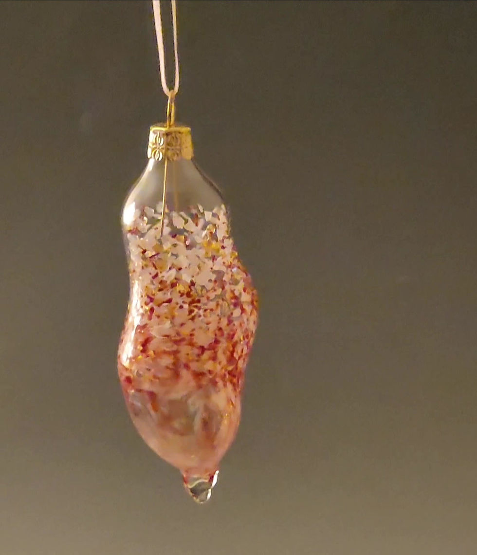 Funky Pink/Red Iridized Orb