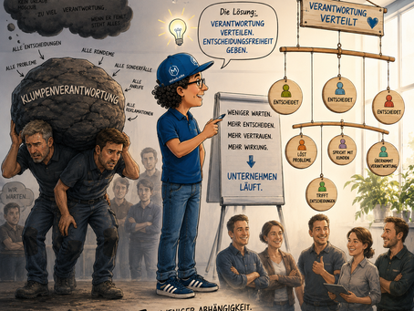 Klumpenverantwortung auflösen: Verantwortung verteilen, Entscheidungsfreiheit geben.
