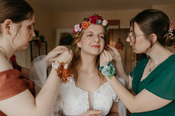 préparation de la mariée à domicile