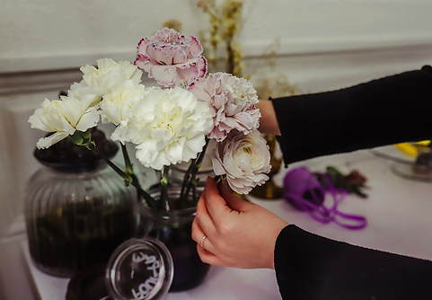 préparation de bouquet