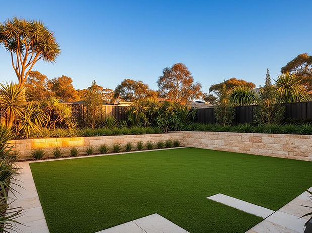 Freshly installed Kikuyu lawn in Perth prepared with quality soil and professional levelling.