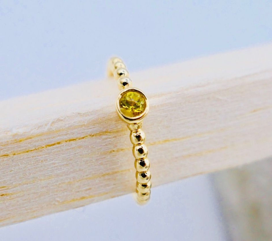Miniature : Bague Planète Saphir Jaune