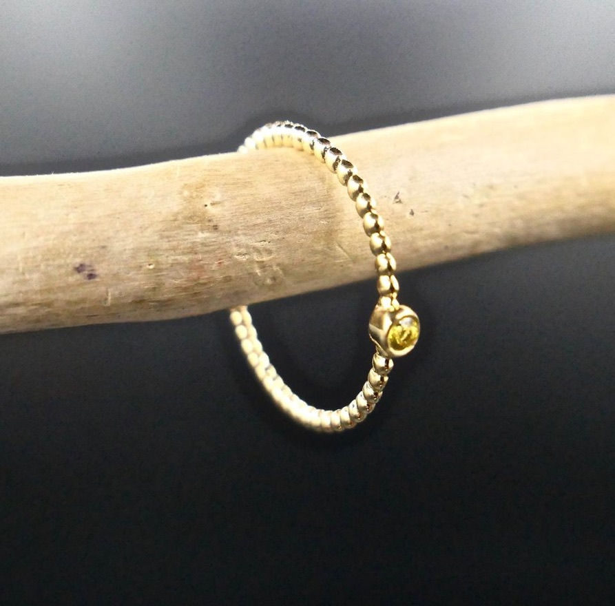 Miniature : Bague Planète Saphir Jaune