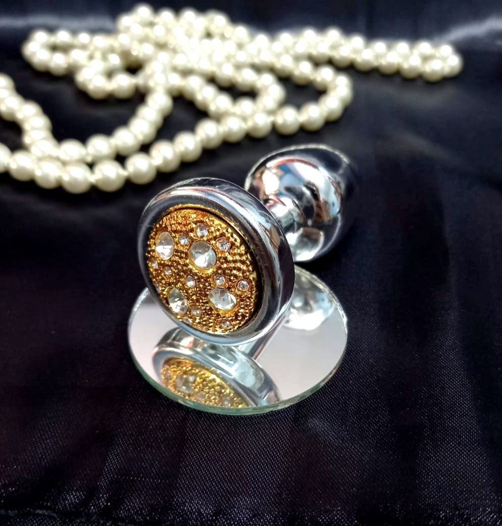 Plug Anal P em ABS Dourado