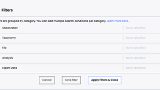 Advanced Filtering of Media and Observations