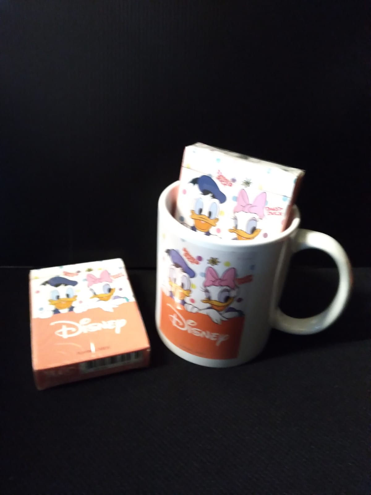 Donald and Daisy Playing Cards Mug set