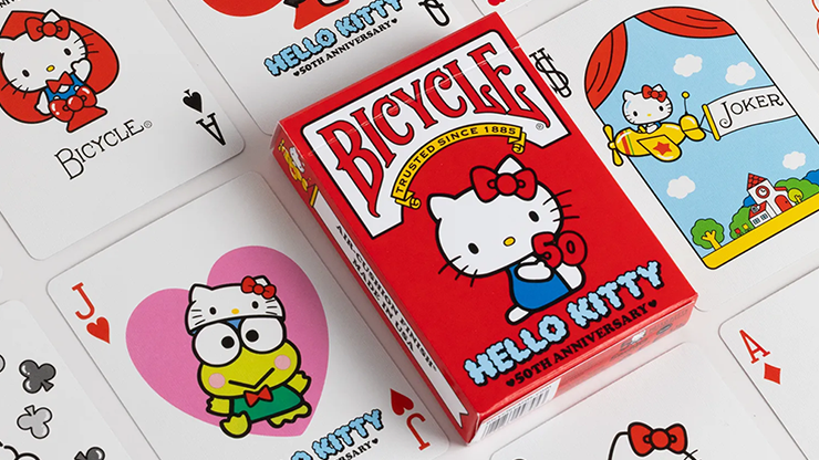 Thumbnail: Bicycle Hello Kitty 50th Anniversary Playing Cards by US Playing Card Co