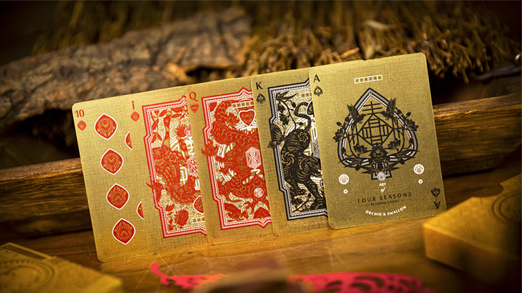 Thumbnail: The Four Seasons Wooden Boxset Playing Cards