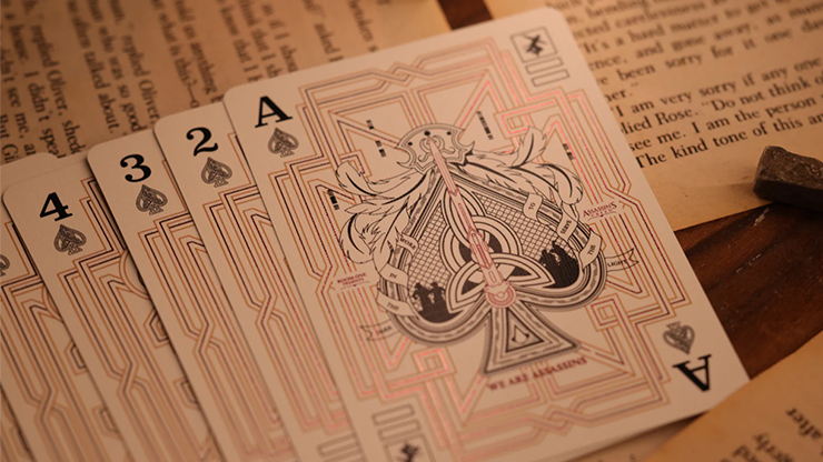 Thumbnail: Assassin's Creed Legacy Version 2 Garnet (Hidden Blade Black) Playing Cards