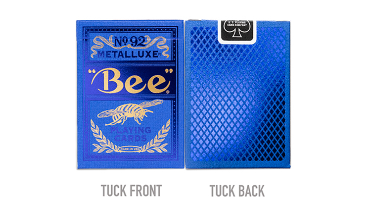 Thumbnail: Bee Blue MetalLuxe Playing Cards by US Playing Card