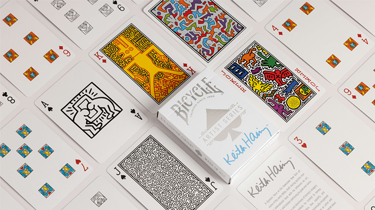 Thumbnail: Bicycle Keith Haring (Box Set Red and Blue) Playing Cars by US Playing Cards