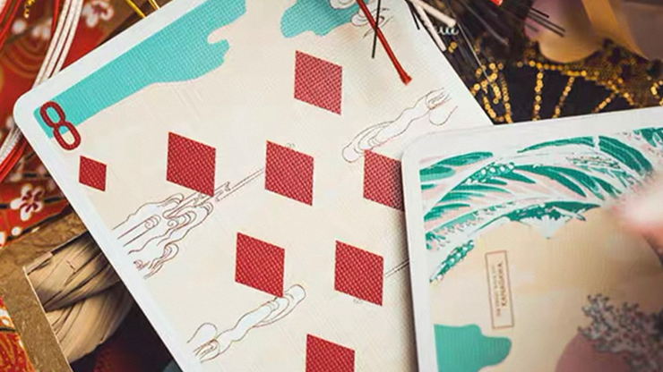 Thumbnail: The Great Wave off Kanagawa V3 (Fresh Spring / Peppermint Green) Playing Cards