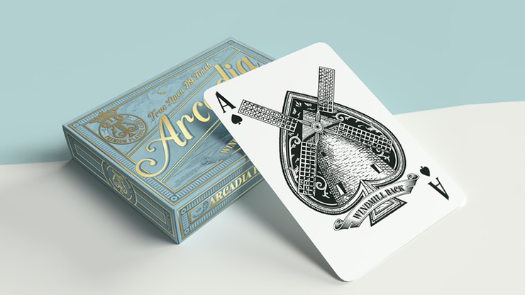 Thumbnail: The Windmill Back (Azure Blue Edition) Playing Cards