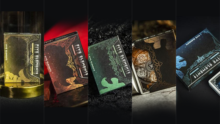 Thumbnail: Five Elements Playing Cards Wooden Collection Set with 5 Dice by TCC