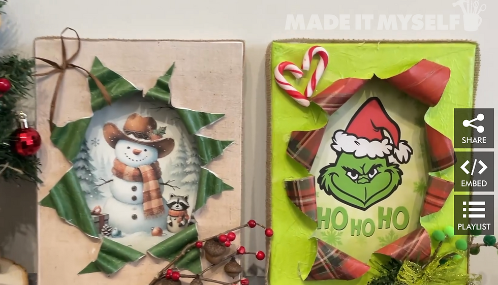 christmas busted canvas