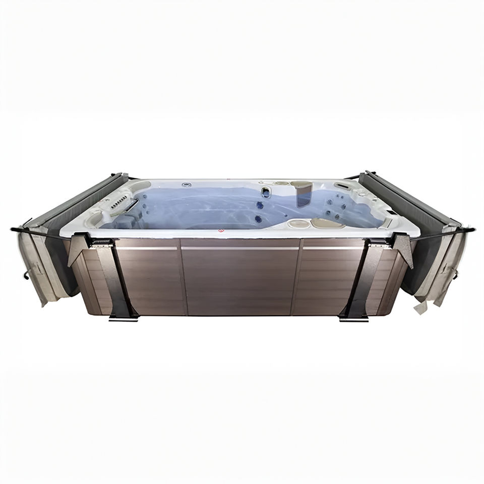 Ultralift AquaLift swim spa cover lifter fully open